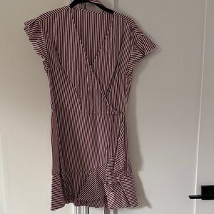 Elegant Asymmetrical Striped Dress